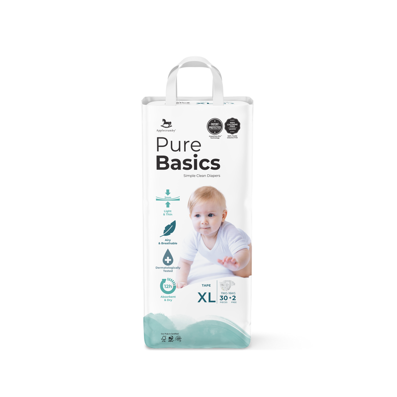 Applecrumby Purebasics Tape Diaper XL30+2