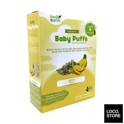 Love Earth Organic Baby Puffs Sprouted Brown Rice Banana 40g