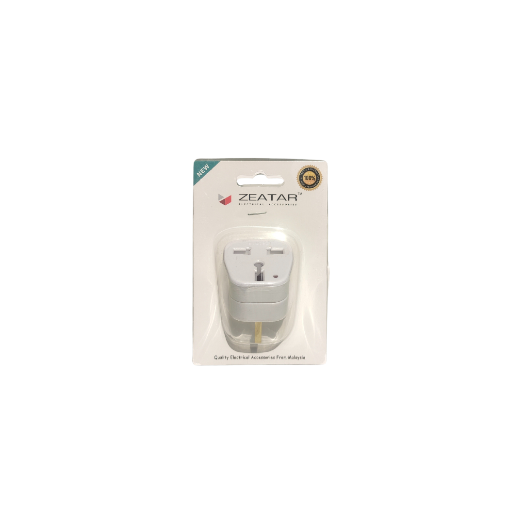 Zeatar Travel Adaptor 3-Pin Neon