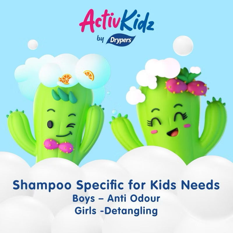 ActivKidz Drypers Anti Bacterial Anti Odour Shampoo 550ml