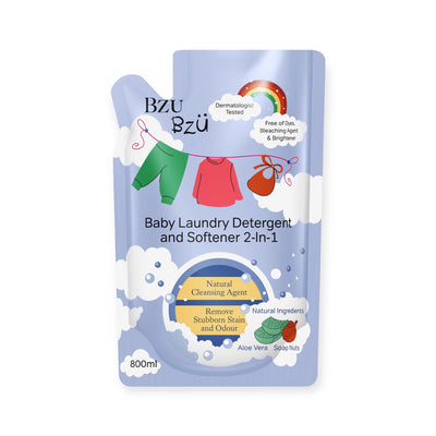 BzuBzu Baby Laundry Detergent Softener 2-In-1 800ML Refill