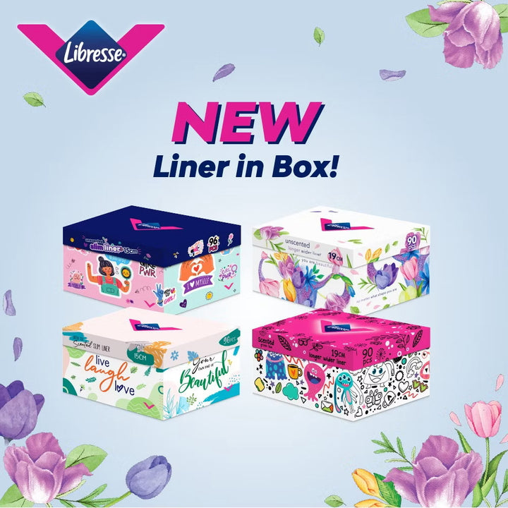 Libresse Long & Wide Slim Panty Liner 19cm (3x30) Box Edition