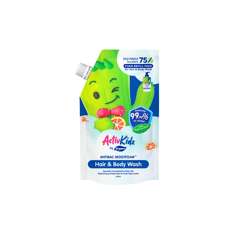ActivKidz Drypers Anti Bacterial Hair & Body Wash Fruity Fresh 400ml