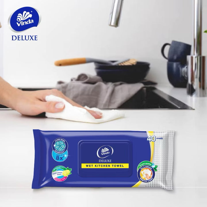 VINDA Deluxe Kitchen Wipes 2x40s