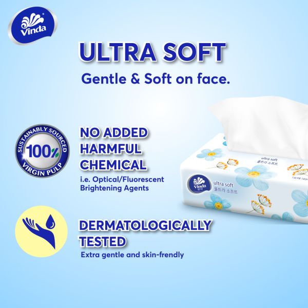 Vinda Ultra Soft Soft Pack Tissue 2ply 4x150s