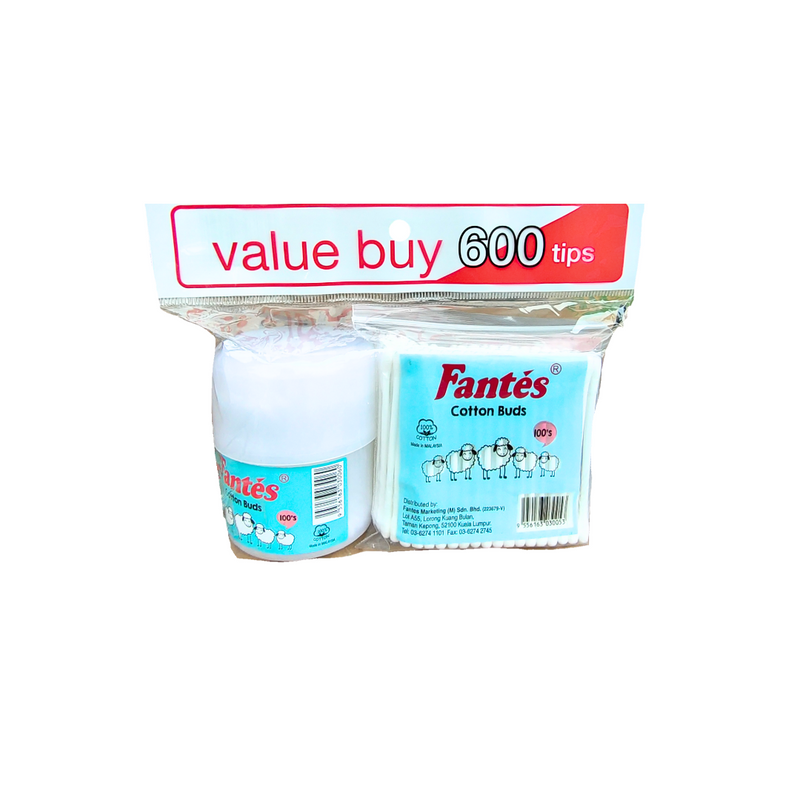 Fantes Cotton Buds Value Pack - 600 Tips