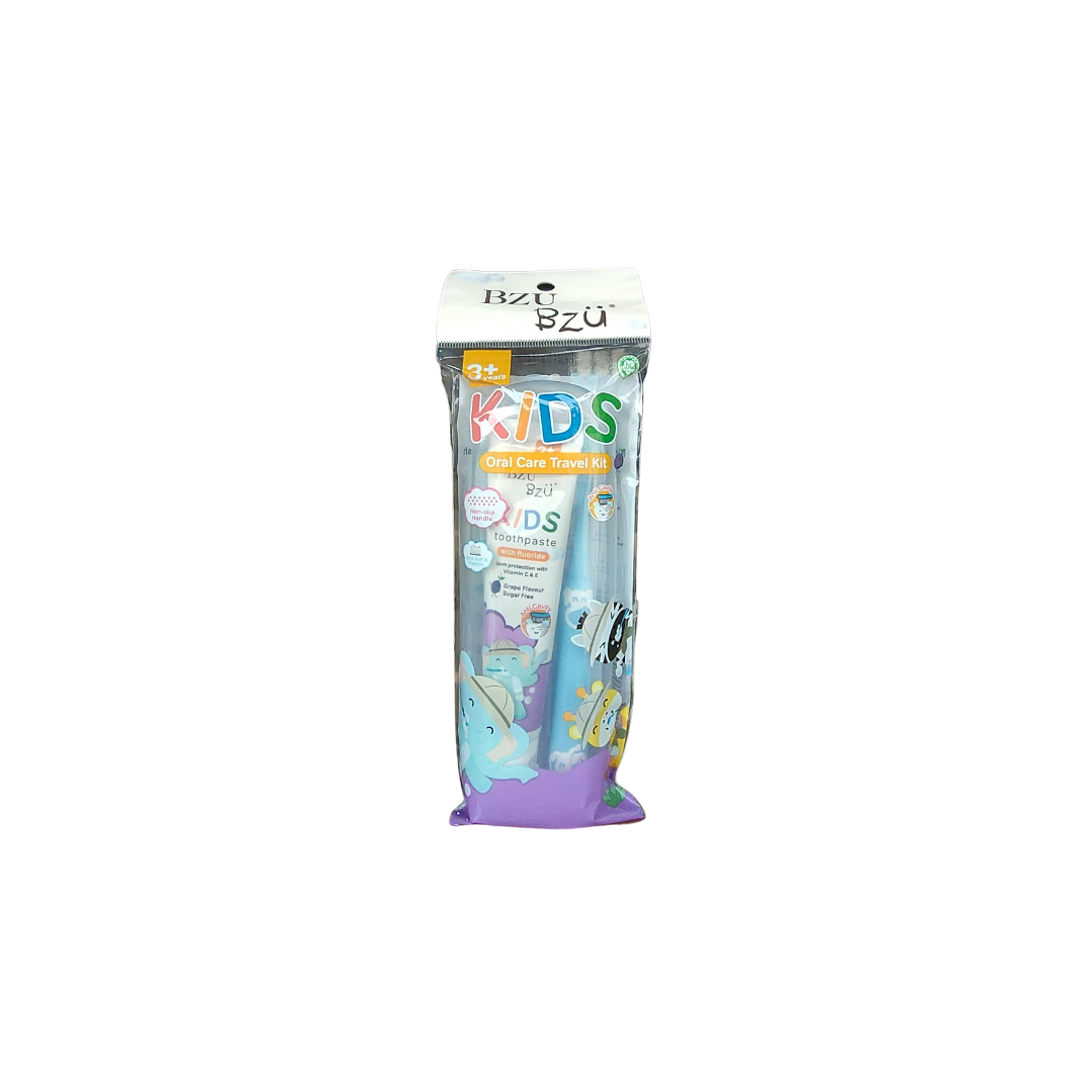 BzuBzu Kids Oral Care Travel Kit Grape