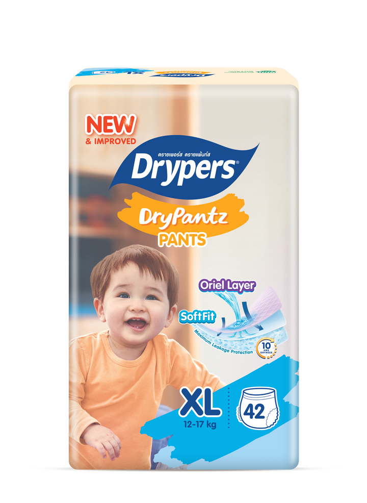 Drypers Drypantz Baby Diapers Mega Pants Comfortable Leak Protection Pack M58/L48/XL42/XXL36/XXXL20/XXXXL18