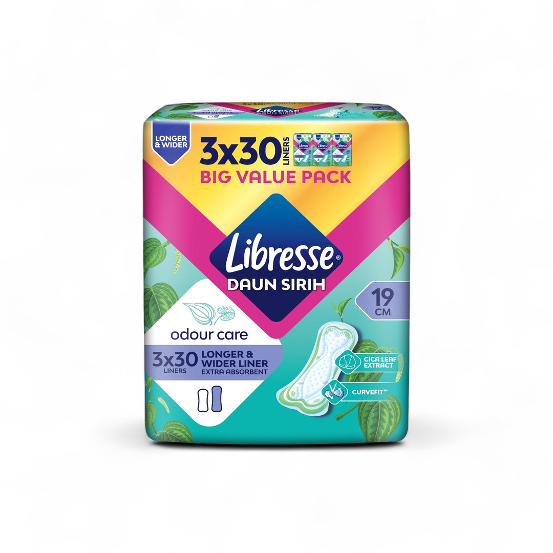 Libresse Daun Sirih Odour Care LWSlimPL 19cm (3X30) Big Value Pack