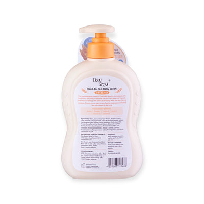 BzuBzu Baby Head-To-Toe Wash Oat+ Milk 600ML