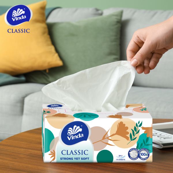Vinda Classic Box Tissue 2ply 4x170s