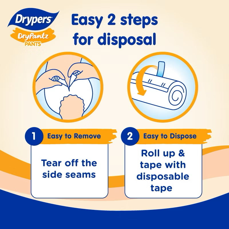 Drypers Drypantz Baby Diapers Mega L  2x 48s Twin Pack Bundle [96 Pieces] (Pants)