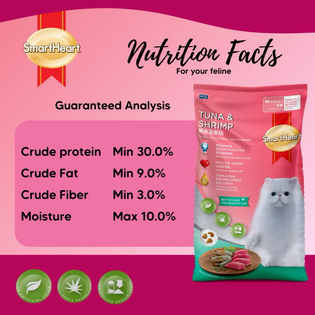 Smart Heart Adult Cat Food Tuna & Shrimp 1.2kg
