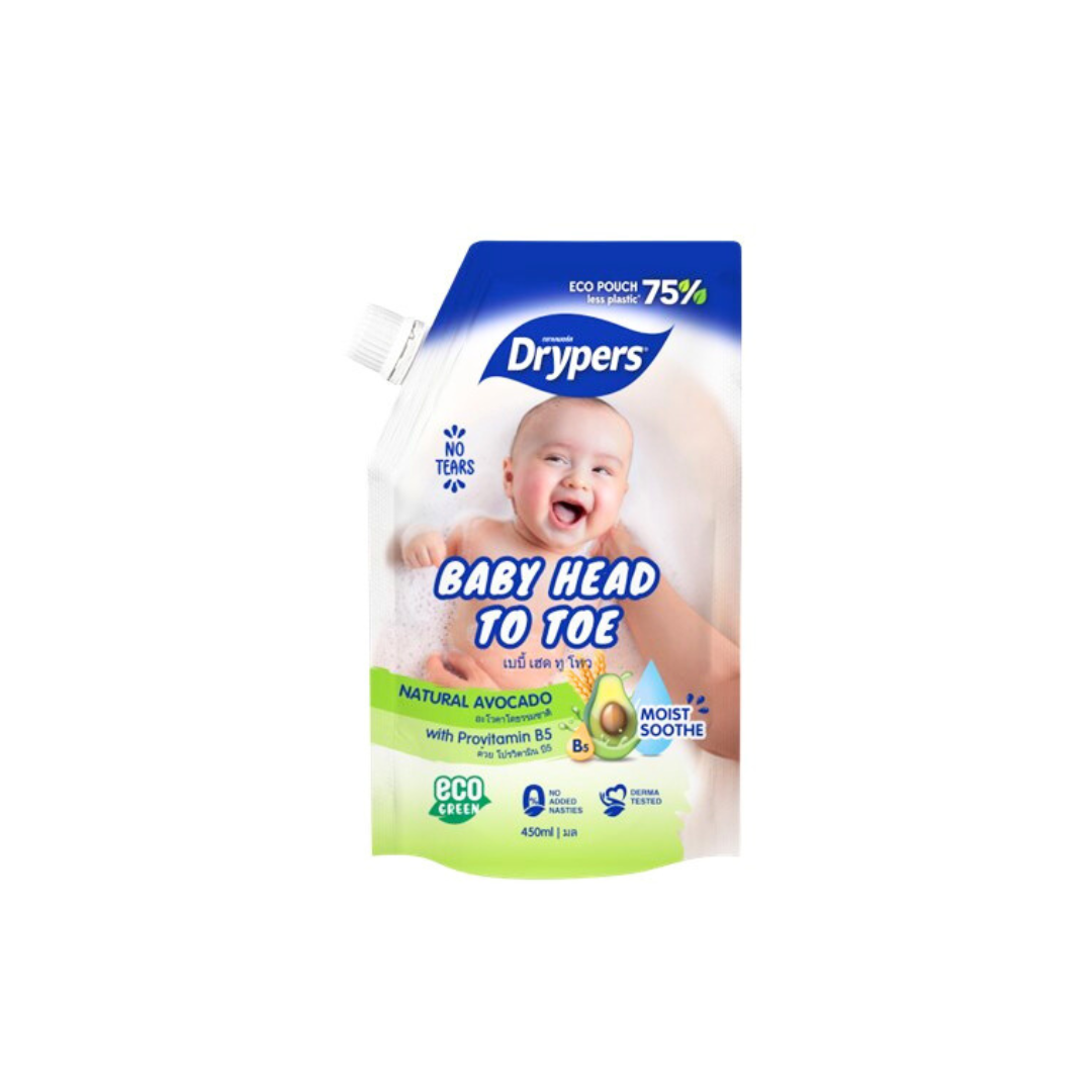 Drypers Baby Head to Toe 450ml Avo