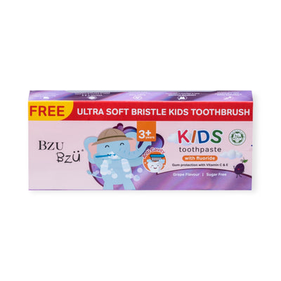 BzuBzu Kids Toothpaste Grape Bundle