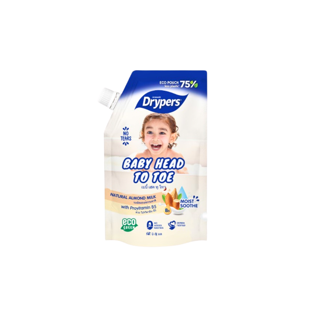 Drypers Baby Head to Toe 450ml Almond Milk