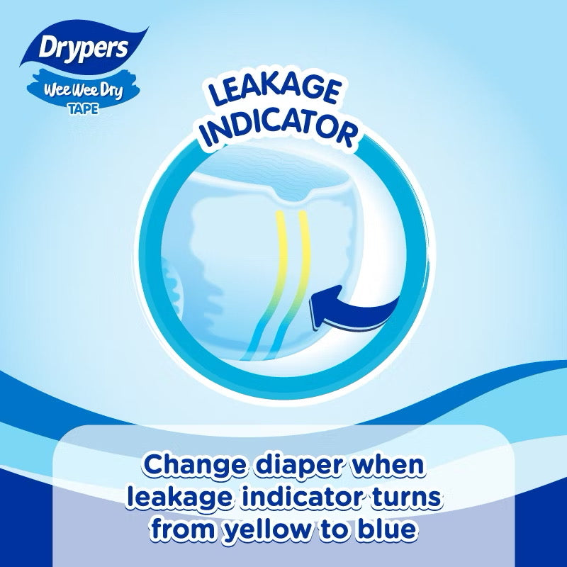 Drypers Wee Wee Dry Jumbo Newborn 2x 60s Twin Pack Bundle [120 pieces]