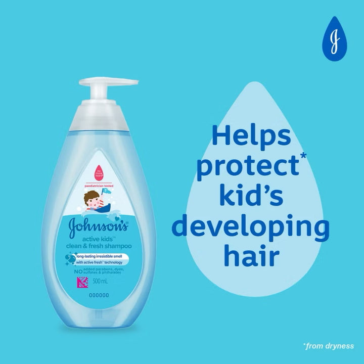 Johnsons Active Kids Clean & Fresh Shampoo 500ml