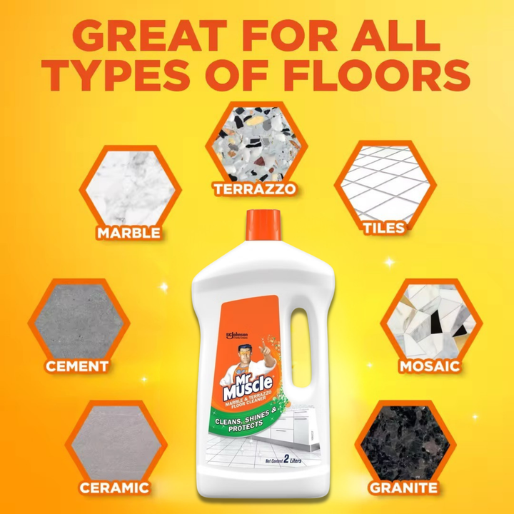 Mr Muscle Marble & Terrazzo 3-In-1 Floor Cleaner 2L