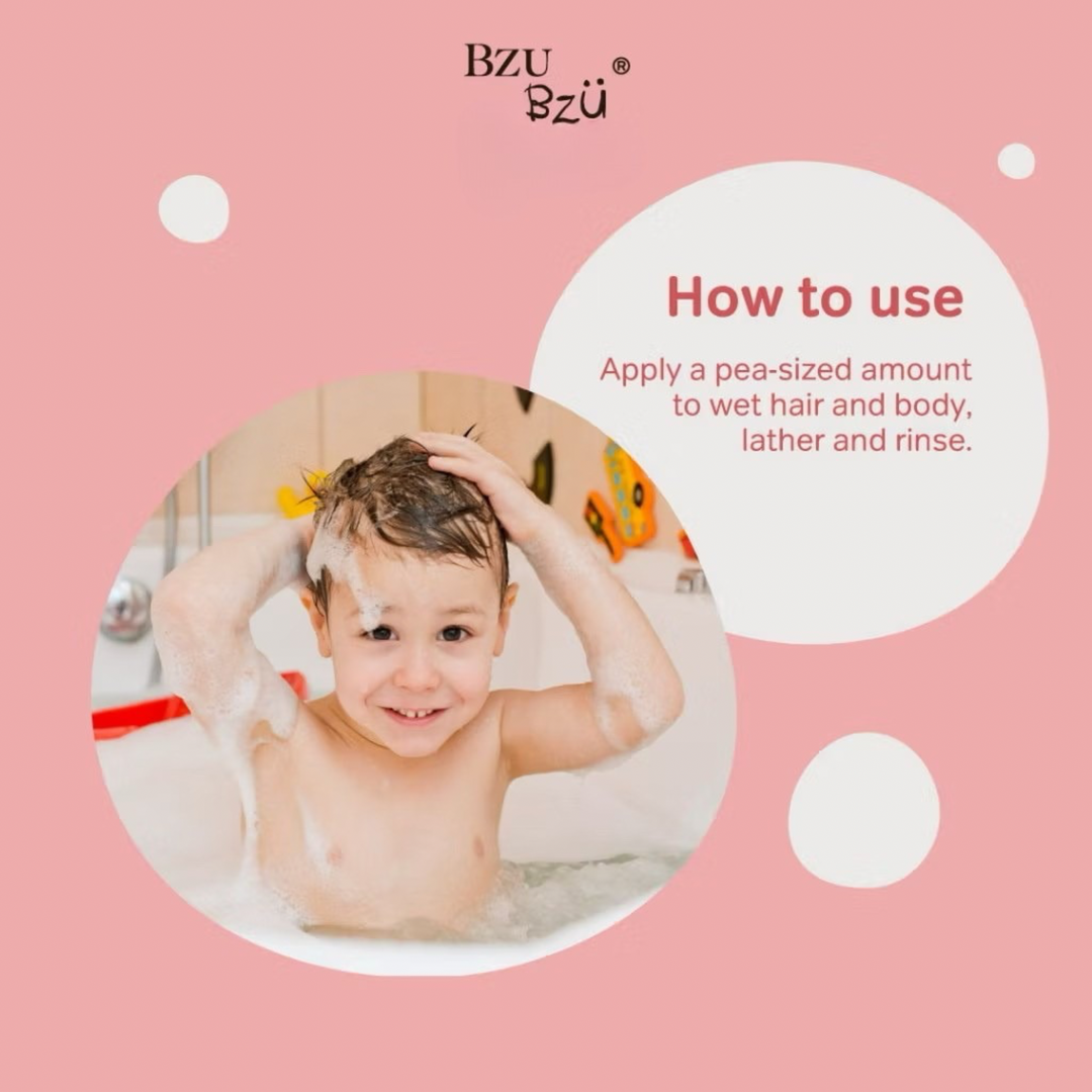 BzuBzu Kids Travel Kit Shampoo 50ML + Hair Treatment 50ML + Body Wash 50ML