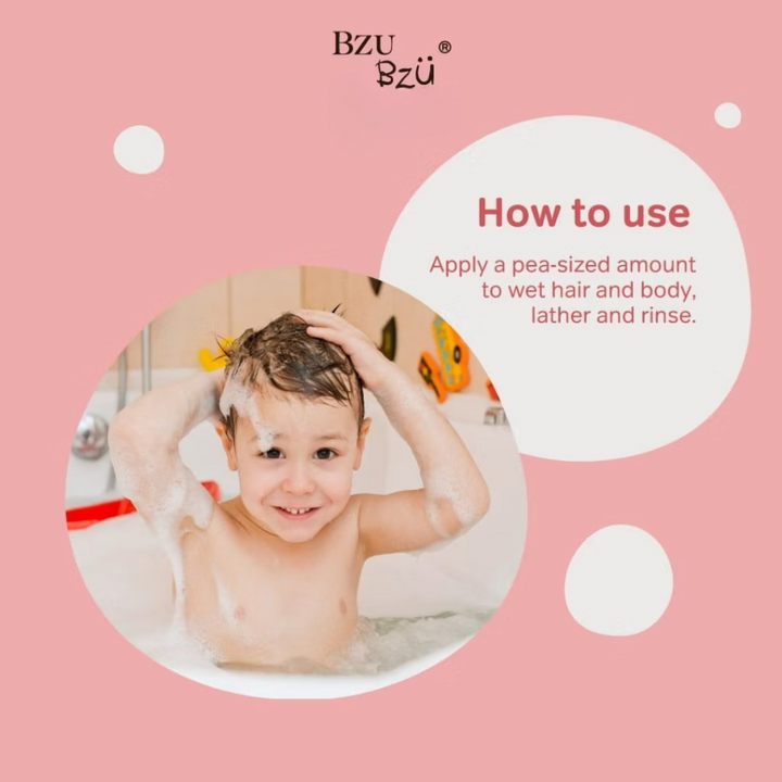BzuBzu Kids Travel Kit Shampoo 50ML + Hair Treatment 50ML + Body Wash 50ML