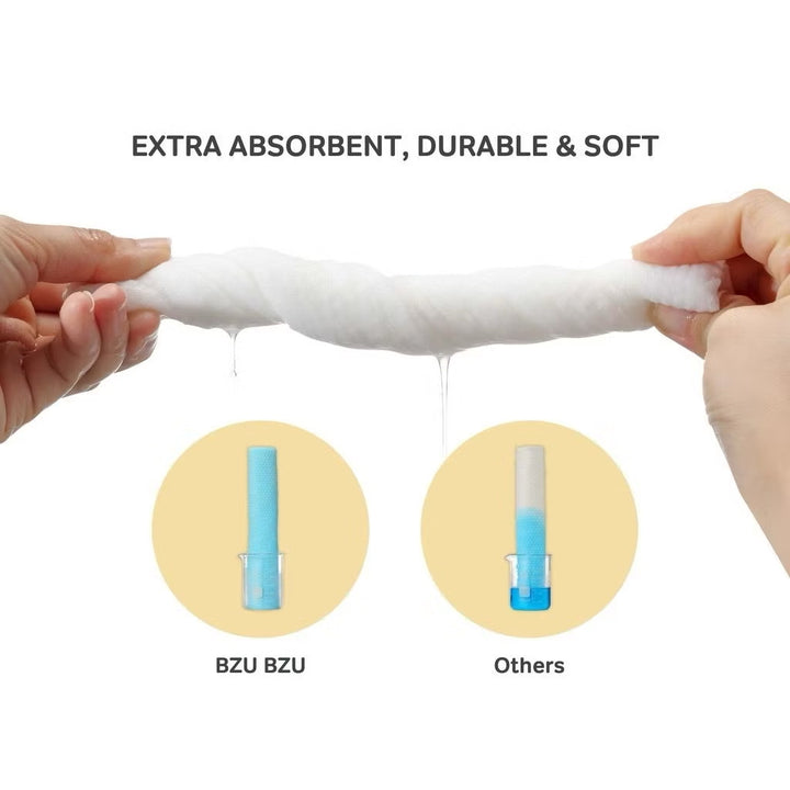 BzuBzu Skincare Cotton Towel 80 Sheets Value Pack