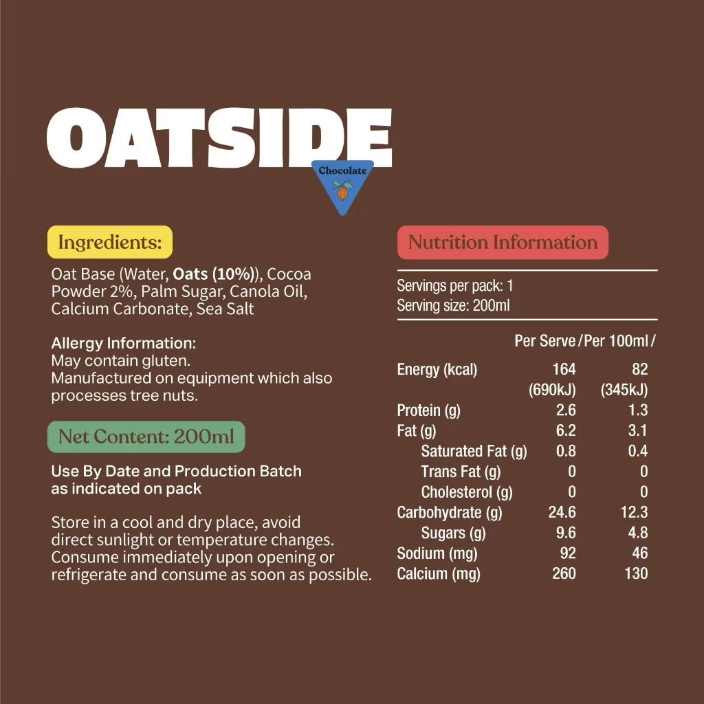 Oatside Chocolate Oat Milk 1L