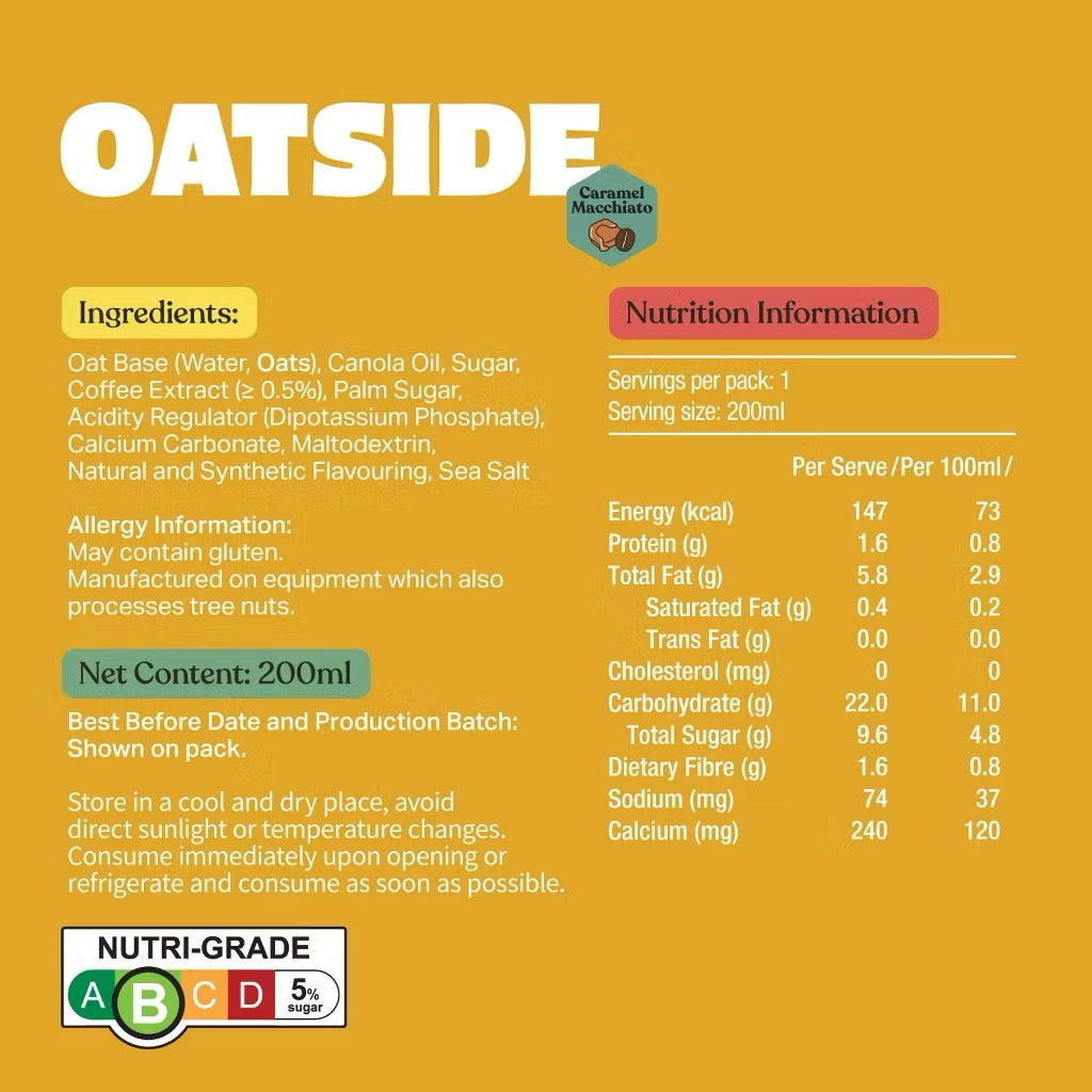 Oatside Caramel Macchiato Oat Milk 200ML (Pack of 3)