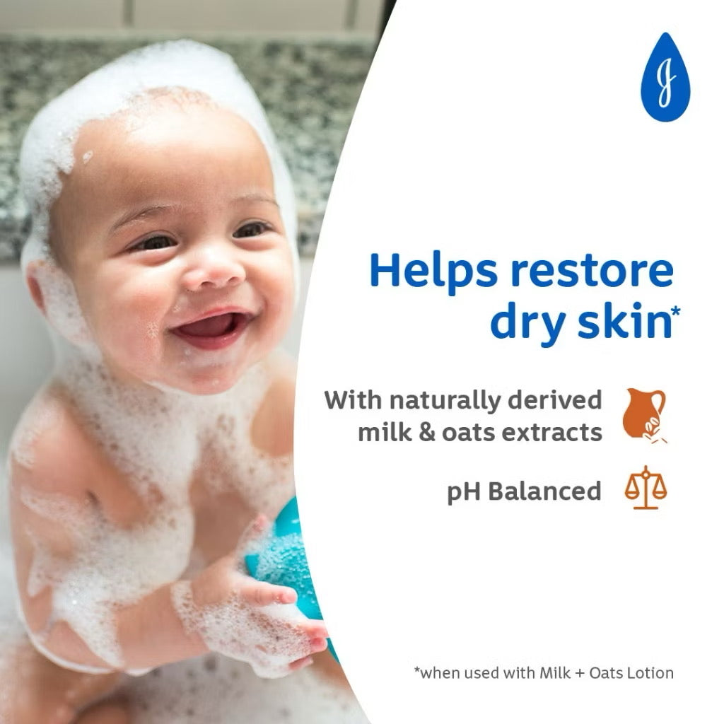 Johnsons Baby Bath Milk + Oat 600ml Refill