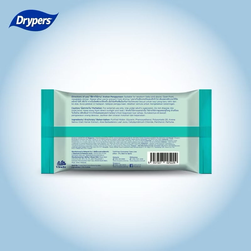 Drypers Baby Wipes Oat 80s