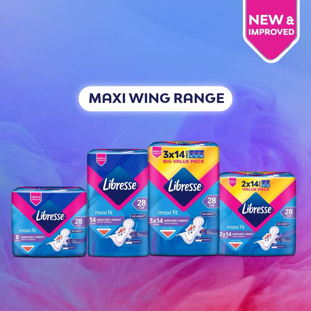 Libresse Maxi Wing 28cm 2x14s Value Pack