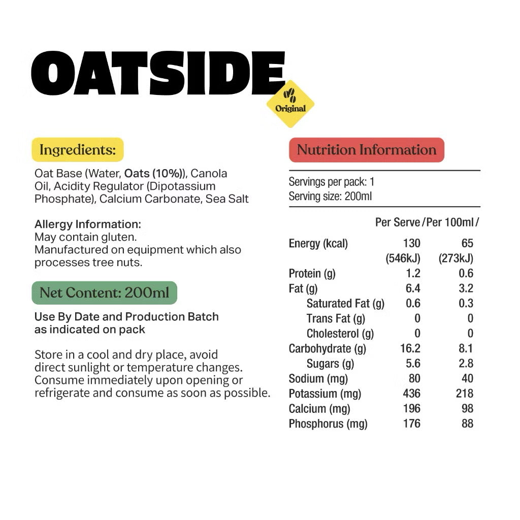 Oatside Oat Milk Barista Blend 200ml (Pack of 3)