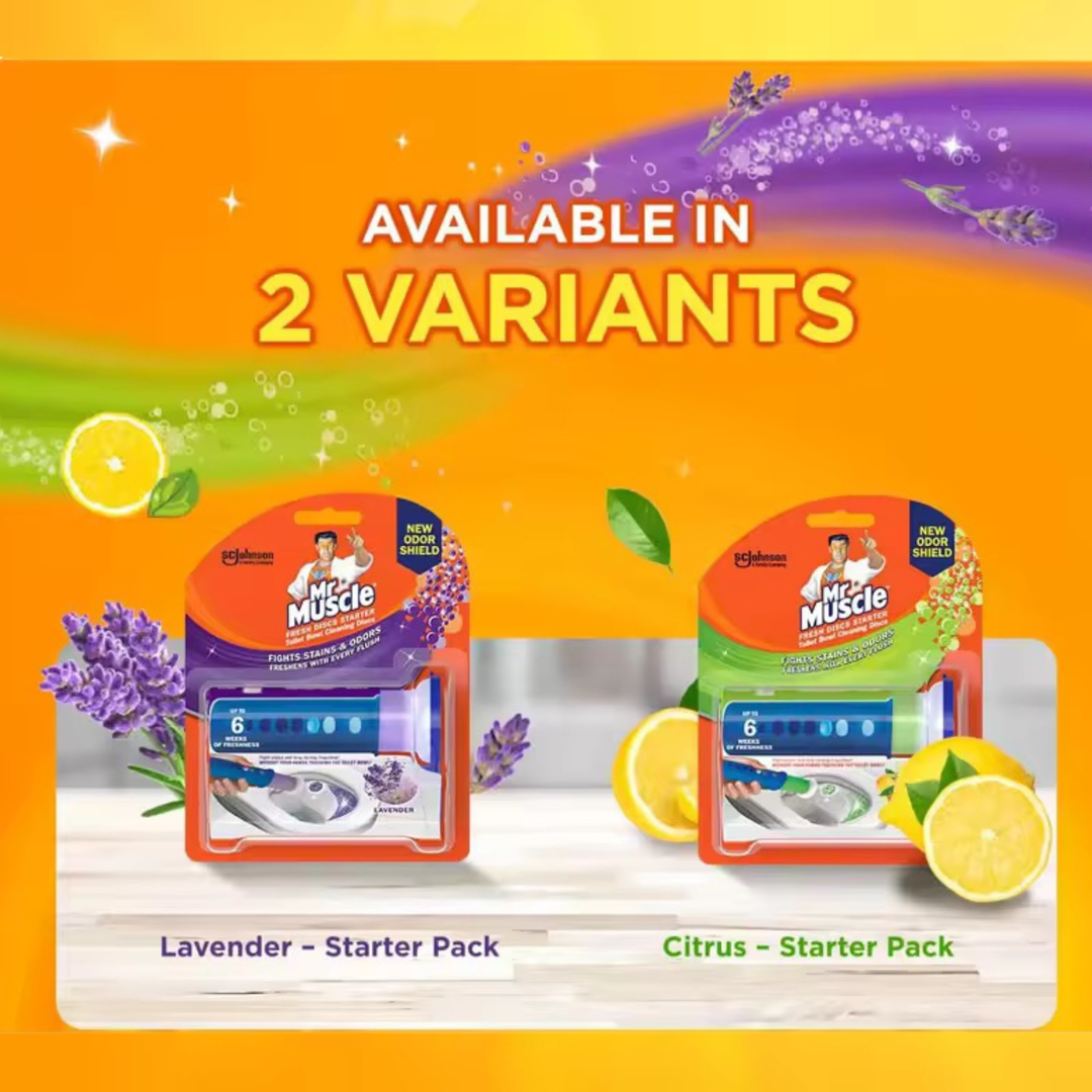Mr Muscle Lavender Starter Disc 38g X 6