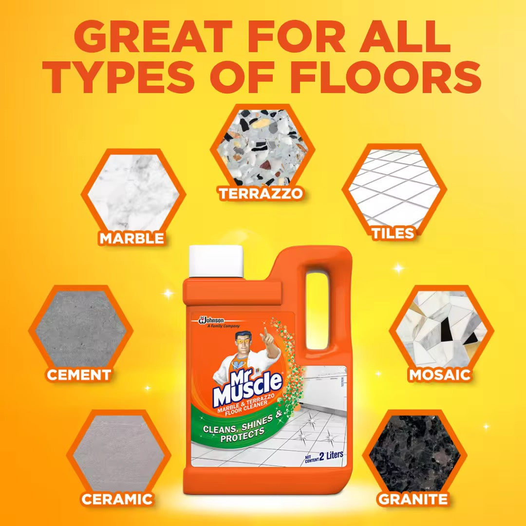 Mr Muscle Marble & Terrazzo 3-In-1 Floor Cleaner 2L