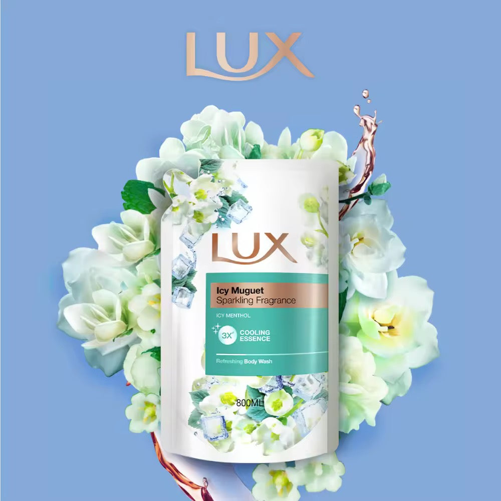 Lux Liquid Body Wash Icy Muguet Refill 800ml