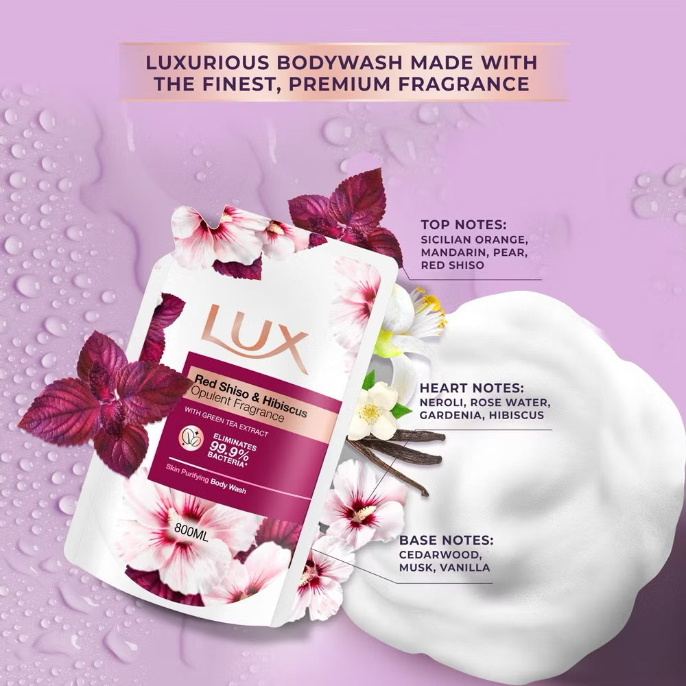 Lux Liquid Body Wash Red Shiso Refill 800ml