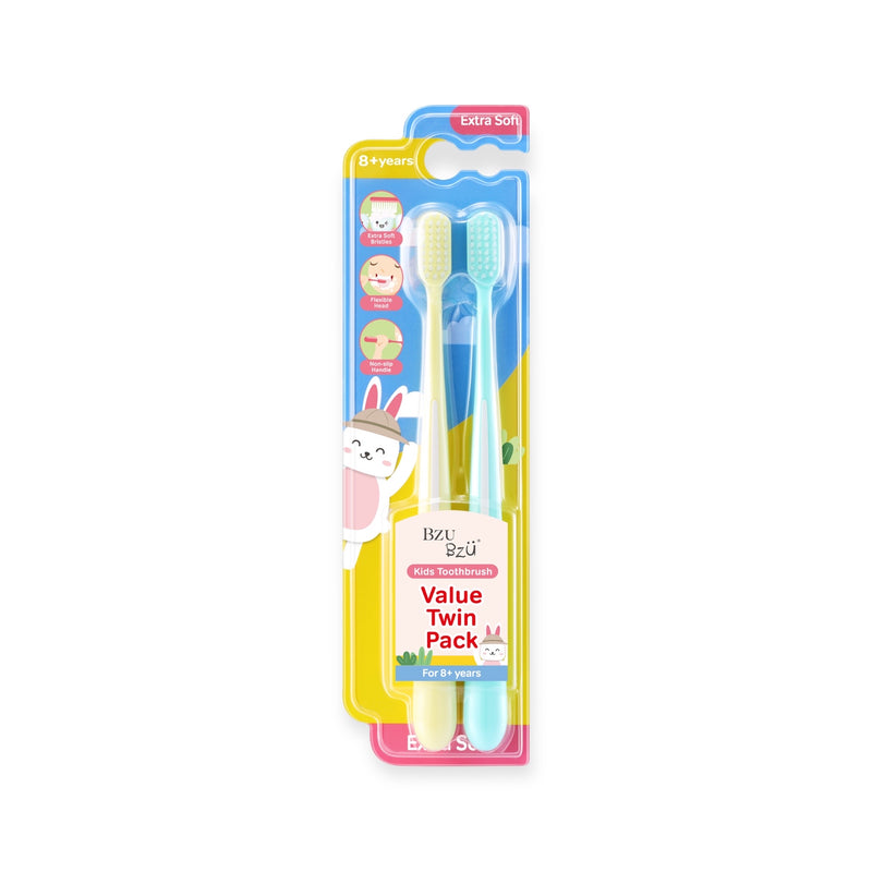 BzuBzu Kids Toothbrush For 8+ Years Twin Pack