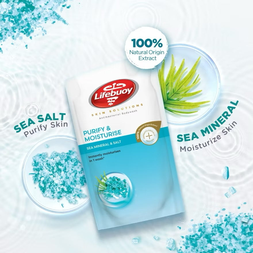 Lifebuoy Body Wash Sea Mineral & Salt Refill - 850ml