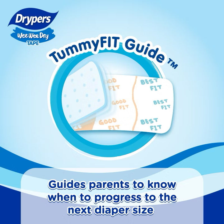 Drypers Wee Wee Dry Jumbo Newborn 2x 60s Twin Pack Bundle [120 pieces]