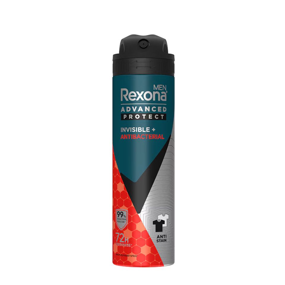 Rexona Deodorant Spray Men Invisible + Antibacterial 135ml