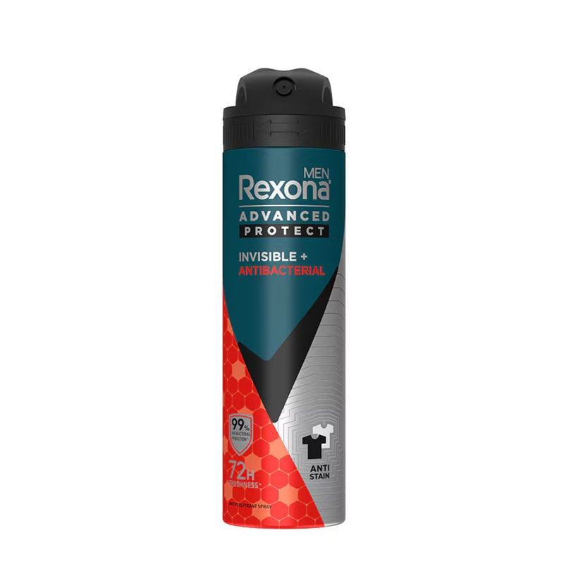 Rexona Deodorant Spray Men Invisible + Antibacterial 135ml