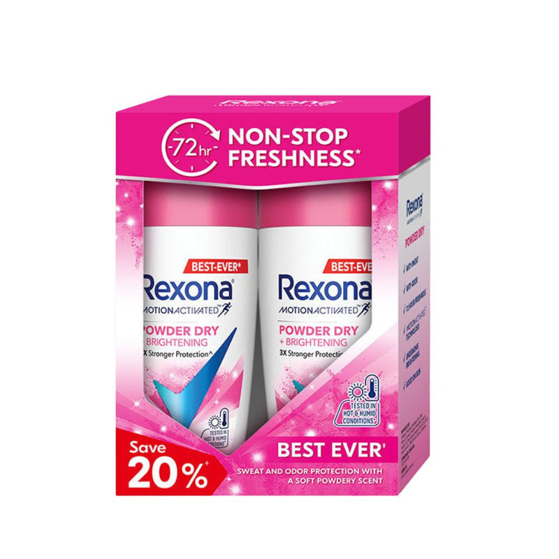 Rexona Roll-On Women - Powder Dry + Brightening (Twin) 45ml X 2