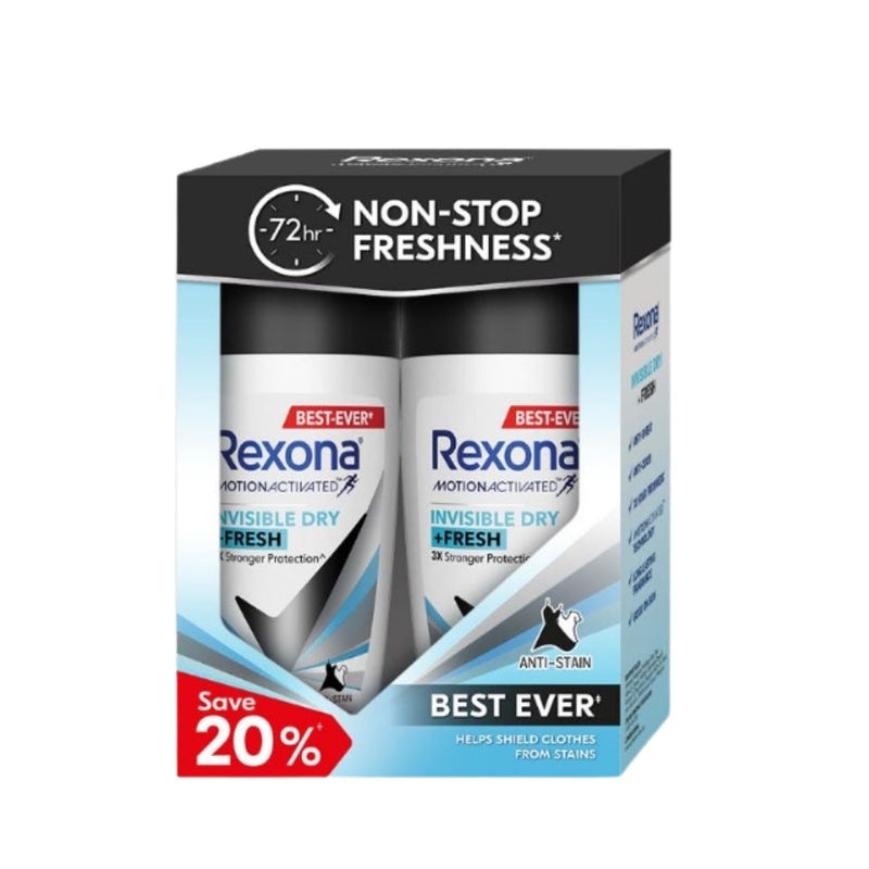 Rexona Roll-On Women - Invisible Dry (Twin) 45ml X 2
