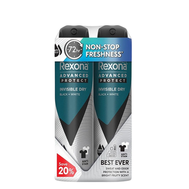 Rexona Spray Men - Invisible Dry (Twin Pack) 135ml X 2