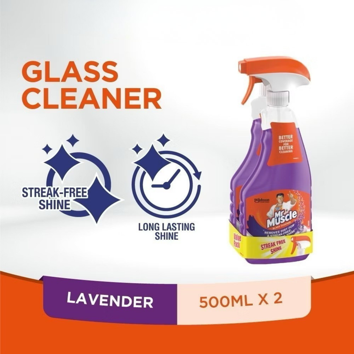 Mr Muscle-KiwiKleen Glass Value Pack Lavender 500ml