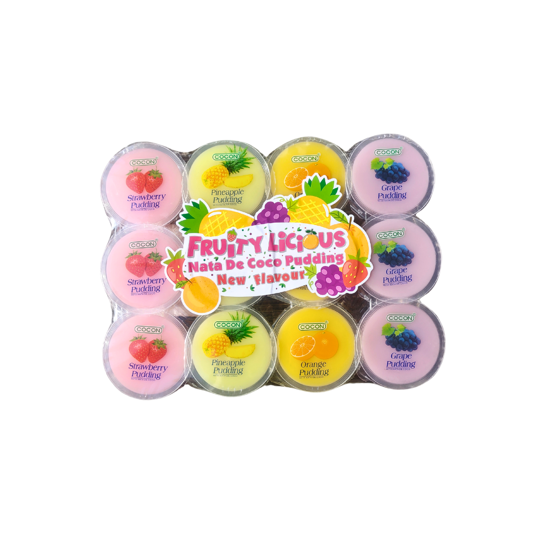 Cocon Pudding with Nata De Coco 80gx12 Fruitylicious