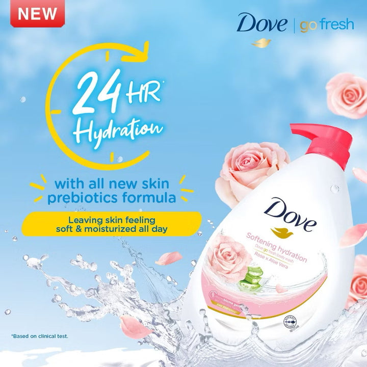 Dove Shower Softening Hydration Rose 1000ml