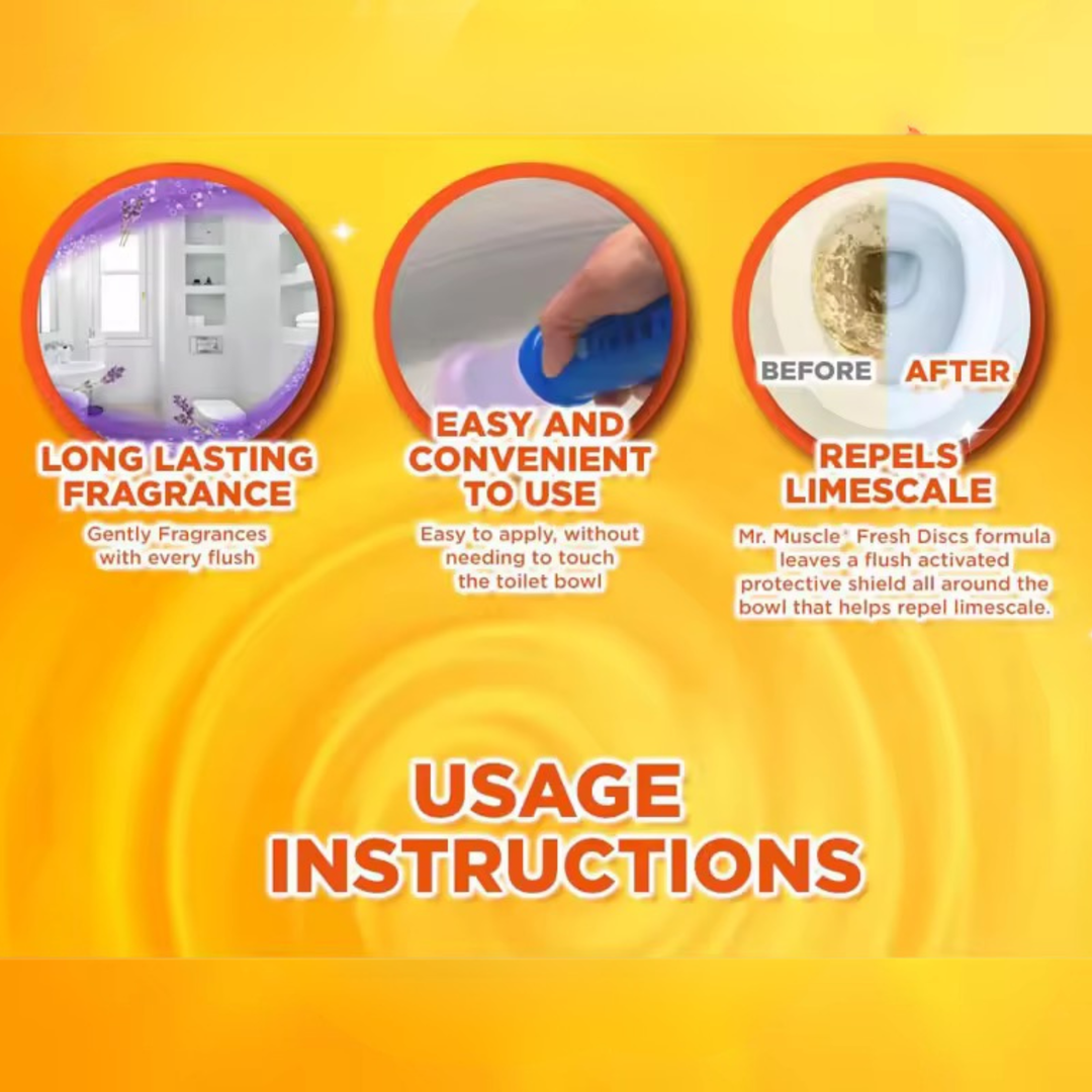 Mr Muscle Lavender Starter Disc 38g X 6