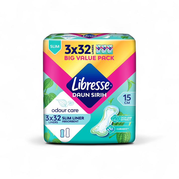 Libresse Daun Sirih Odour Care SlimPL 15cm (3X32) Big Value Pack