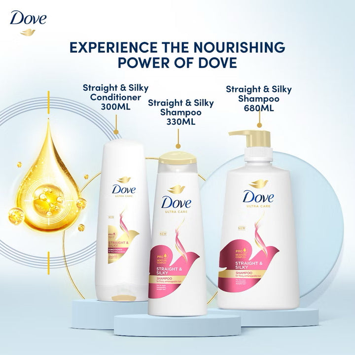 Dove Shampoo Straight & Silky 680ml